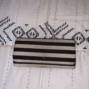 Striped trifold wallet